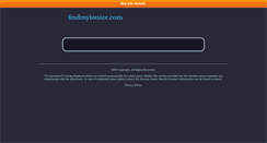 Desktop Screenshot of findmylotsize.com